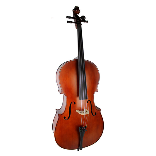 Ernst Keller CB295E Series 4/4 Size Cello Outfit in Antique Semi-Matte Finish