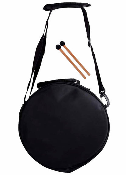 Opus Percussion ETDSL1211-I 12" Metal 11-Note Lotus Carves Style Tongue Drum in Black