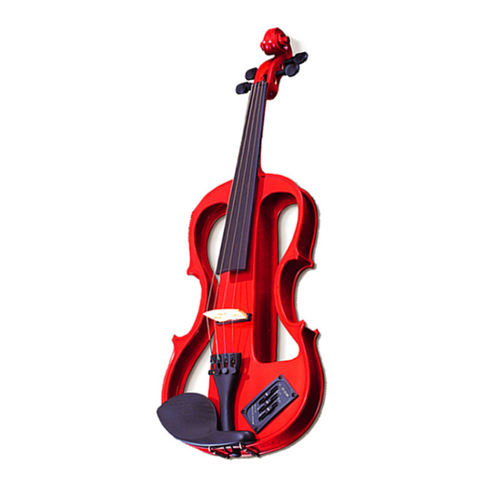Carlo Giordano EV202 Series 4/4 Size Electric Violin in Red