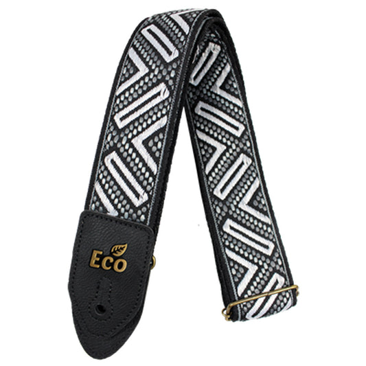 EcoStrap Guitar Strap – EcoJacq – JACQ 05 Black/White
