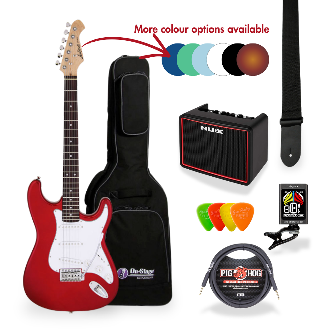 Southside Pack: Full-Sized Right-Handed Stratocaster-Style Electric Guitar Pack