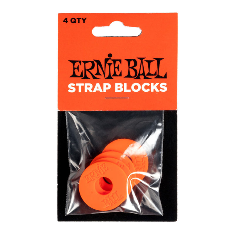 Ernie Ball Strap Blocks Rubber Orange P05621 Set of 4