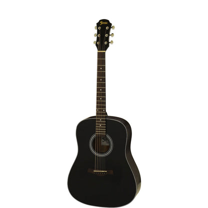 Aria Fiesta Series FSTD58BK Traveller Acoustic Guitar in Black Matte Finish