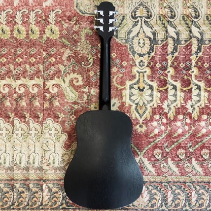 Aria Fiesta Series FSTD58BK Traveller Acoustic Guitar in Black Matte Finish