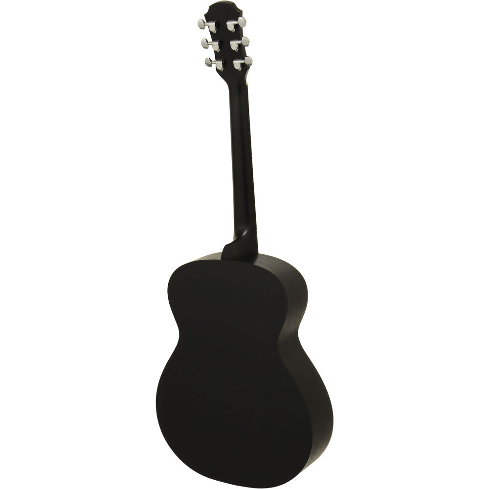 Aria Fiesta Series FSTF65BK Folk Acoustic Guitar in Black Matte Finish