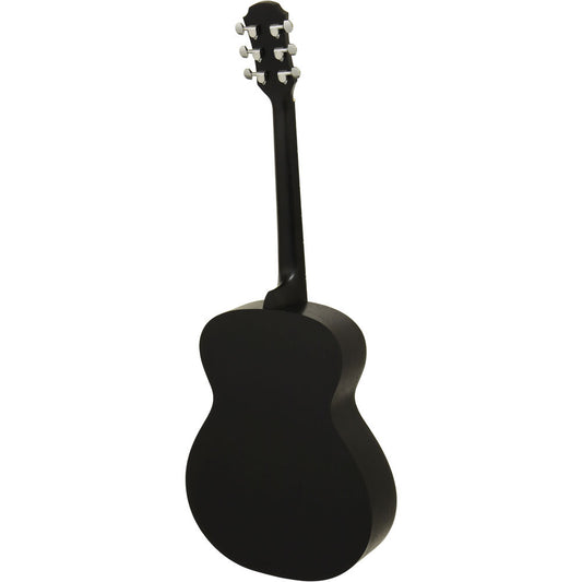 Aria Fiesta Series FSTF65BK Folk Acoustic Guitar in Black Matte Finish