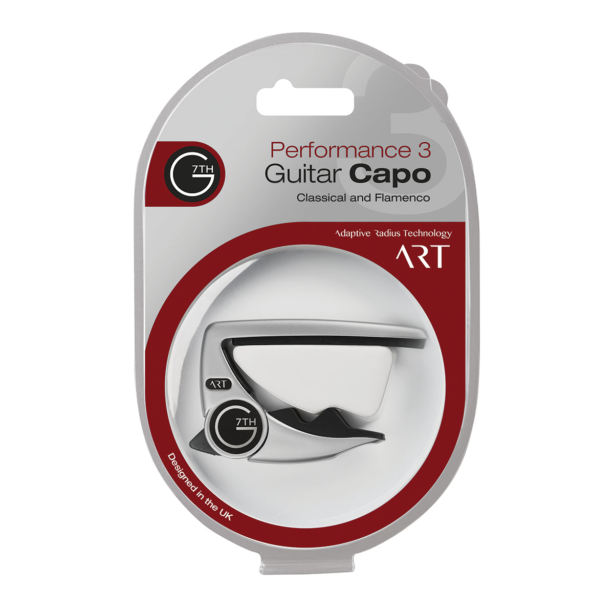 G7th G7P3CL Performance 3 Silver Classical and Wide Necked Guitar Capo