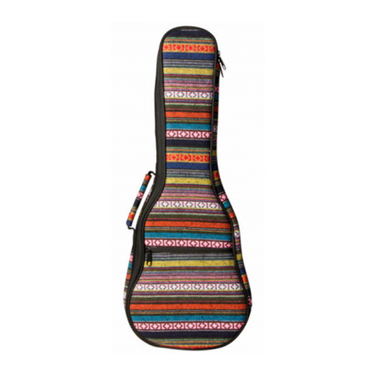 On Stage Deluxe Concert Ukulele Bag in Multi-Colour Striped Design