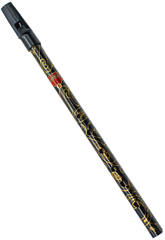 Generation GENBDWBLK Boho Designer English Tin Penny Whistle in Kerouac Black (D)
