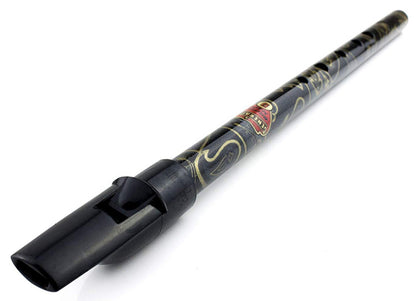 Generation GENBDWBLK Boho Designer English Tin Penny Whistle in Kerouac Black (D)
