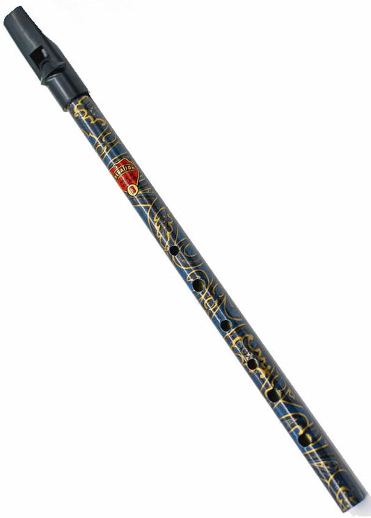 Generation GENBDWBLU Boho Designer English Tin Penny Whistle in Bohemian Blue (D)