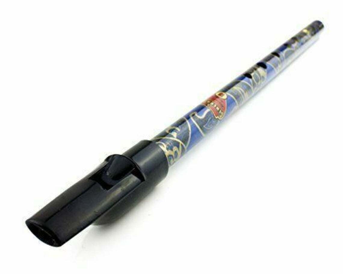 Generation GENBDWBLU Boho Designer English Tin Penny Whistle in Bohemian Blue (D)