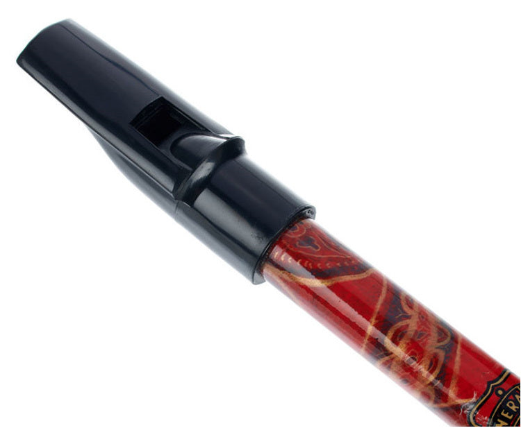 Generation GENBDWRED Boho Designer English Tin Penny Whistle in Gaslight Red (D)