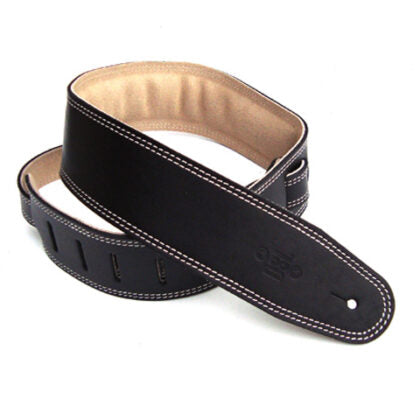 DSL GES25-15-3 Black/Beige 2.5" Padded Suede/Leather Strap