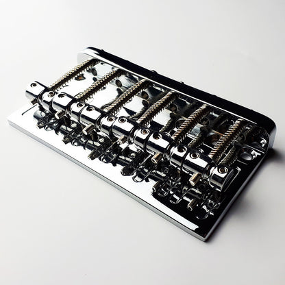 GT GTBB010CR Bass Bridge with Brass Saddles in Chrome Finish (6-String)