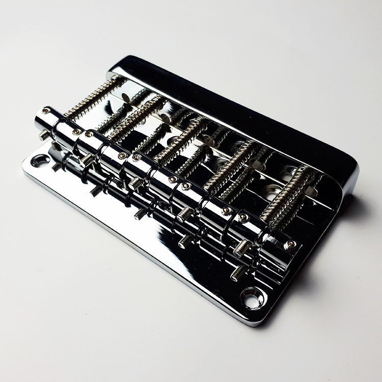 GT GTBB509CR Bass Bridge with Brass Saddles in Chrome Finish (5-String)