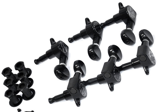 GT GTD19BK Electric Guitar Sealed Tuning Machines in Black Finish (6-inline)