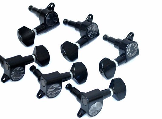GT GTD20BK Electric Guitar Sealed Tuning Machines in Black Finish (6-inline)