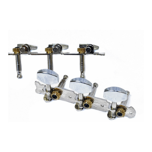 GT GTD5NI Acoustic Guitar Open Gear Tuning Machines on Plate in Nickel Finish (3+3)