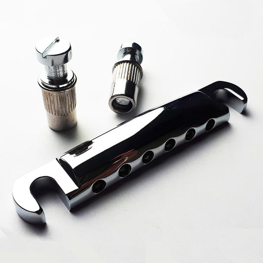 GT GTE31CR Vintage LP-Style Solidbody Electric Guitar Stop Tailpiece in Chrome Finish
