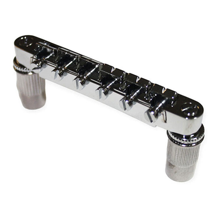 GT GTE32CR Vintage Style Tune-O-Matic Electric Guitar Bridge in Chrome Finish