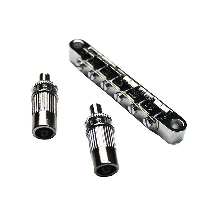 GT GTE32CR Vintage Style Tune-O-Matic Electric Guitar Bridge in Chrome Finish