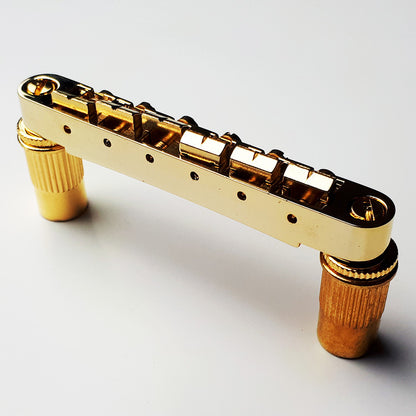 GT GTE32GD Vintage Style Tune-O-Matic Electric Guitar Bridge in Gold Finish