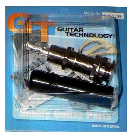 GT GTLJ61CR End Pin Barrel Jack Socket in Chrome with Black Cover (Pk-1)
