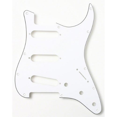 GT GTM3WH 3-Ply ST-Style 3SC Electric Guitar Pickguard in White (Pk-1)
