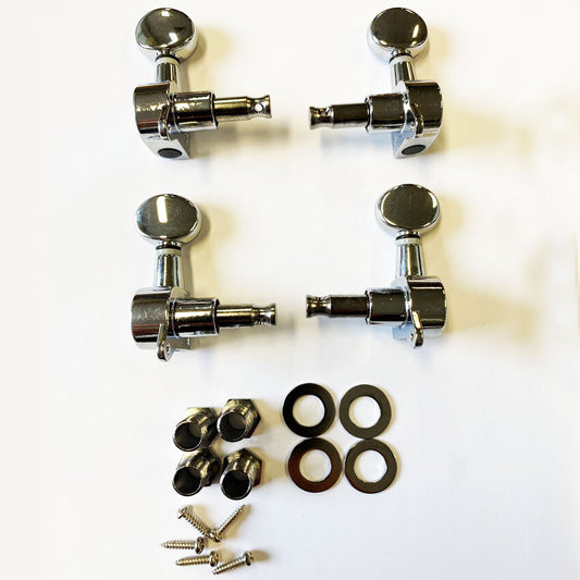 GT GTPS3CR Ukulele Sealed Tuning Machines in Chrome Finish (Set of 4)