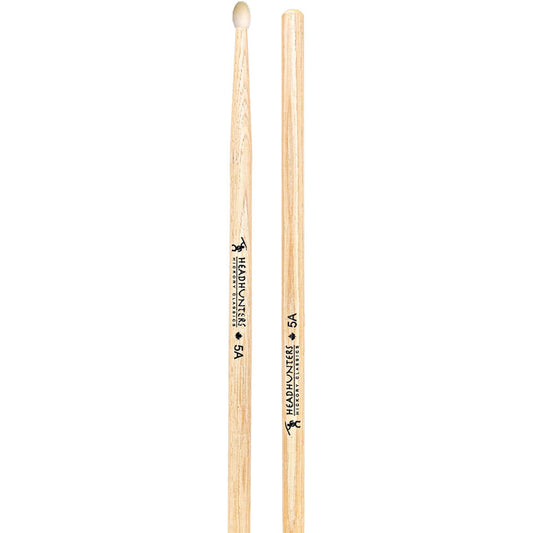 Headhunters Hickory Classic 5A Drum Sticks with Nylon Tip (1-Pair)