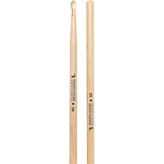 Headhunters Maple Classic 5A Drum Sticks with Nylon Tip (1-Pair)