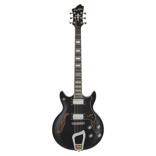 Hagstrom Alvar Semi-Hollow Guitar in Black Gloss
