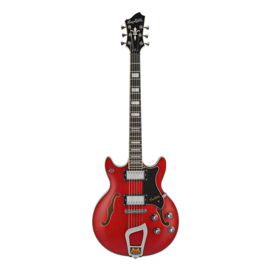 Hagstrom Alvar Semi-Hollow Guitar in Wild Cherry Transparent Gloss