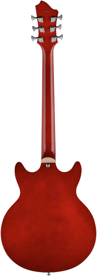Hagstrom Alvar Semi-Hollow Guitar in Wild Cherry Transparent Gloss