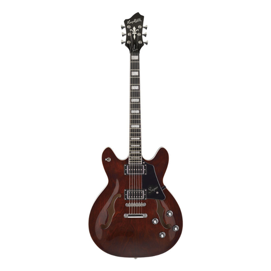 Hagstrom "Justin York" Super Viking Semi-Hollow Guitar in Trans Brown