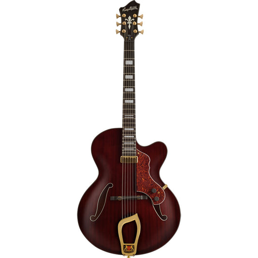 Hagstrom HL550 Hollow Body Guitar in Natural Mahogany Gloss