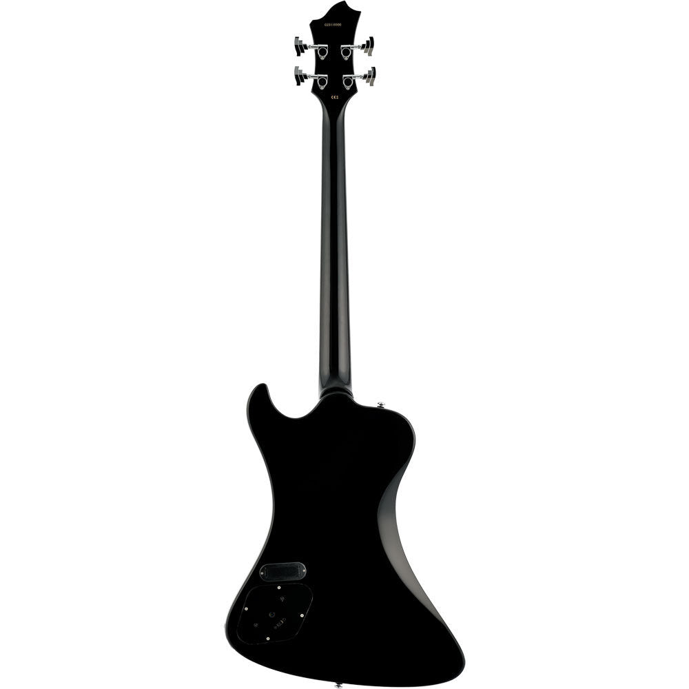 Hagstrom Nekromant-4 Bass Guitar in Black Gloss with Hardcase