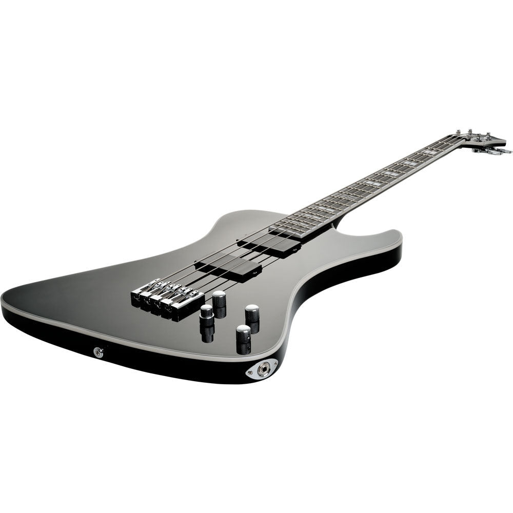 Hagstrom Nekromant-4 Bass Guitar in Black Gloss with Hardcase