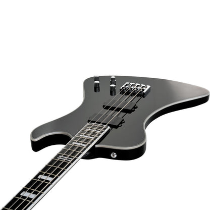 Hagstrom Nekromant-4 Bass Guitar in Black Gloss with Hardcase