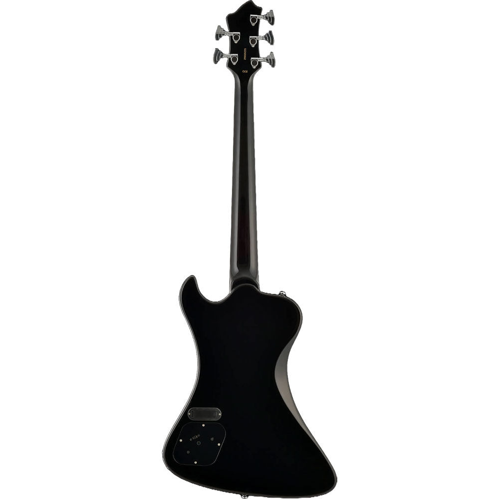 Hagstrom Nekromant-5 String Bass Guitar in Black Gloss with Hardcase