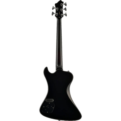 Hagstrom Nekromant-5 String Bass Guitar in Black Gloss with Hardcase