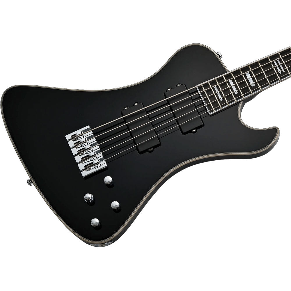 Hagstrom Nekromant-5 String Bass Guitar in Black Gloss with Hardcase