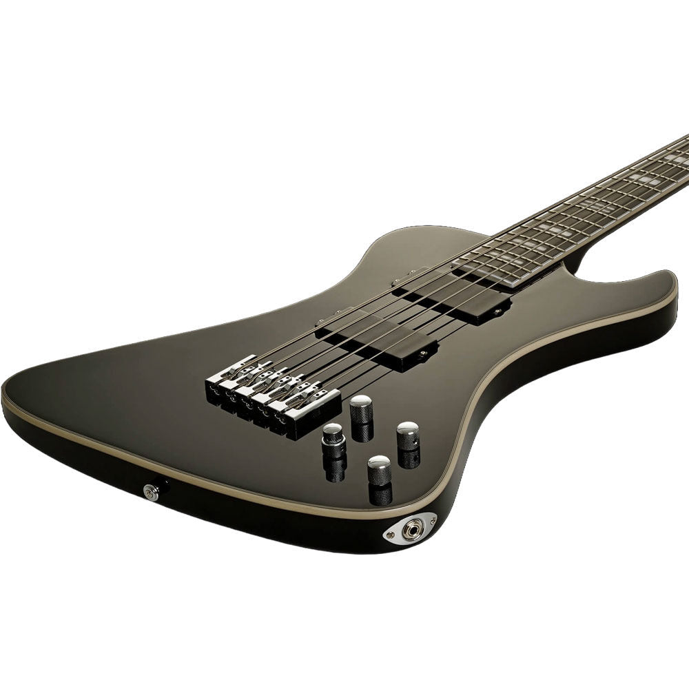 Hagstrom Nekromant-5 String Bass Guitar in Black Gloss with Hardcase