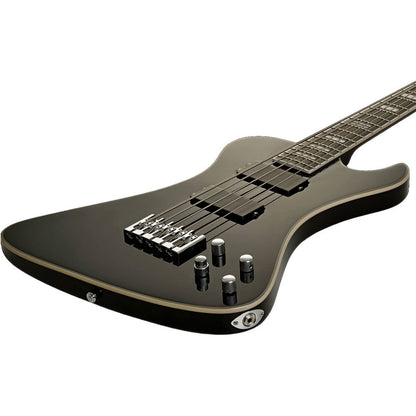 Hagstrom Nekromant-5 String Bass Guitar in Black Gloss with Hardcase