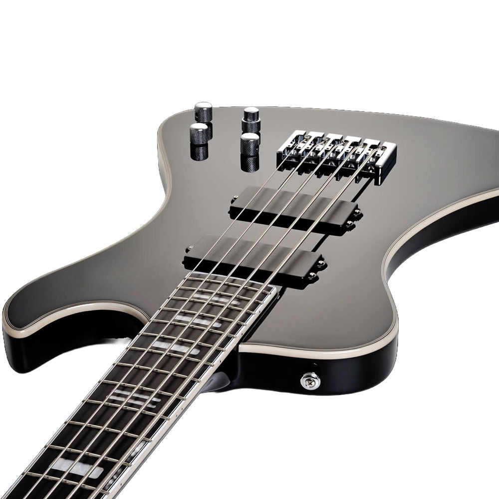 Hagstrom Nekromant-5 String Bass Guitar in Black Gloss with Hardcase