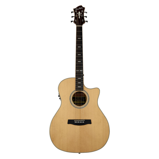 Hagstrom Orsa Series Grand Auditorium Acoustic Electric Guitar with Cutaway in Natural