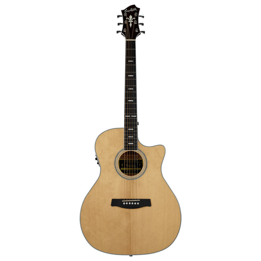Hagstrom Siljan II Series Grand Auditorium Acoustic Electric Guitar with Cutaway in Natural