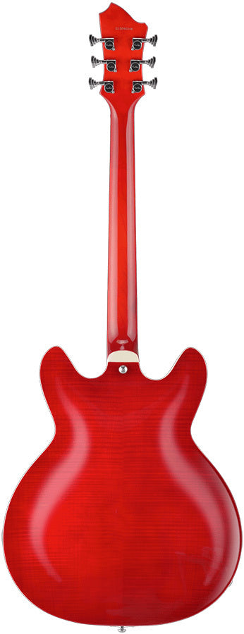 Hagstrom Super Viking Semi-Hollow Guitar in Wild Cherry Transparent Gloss