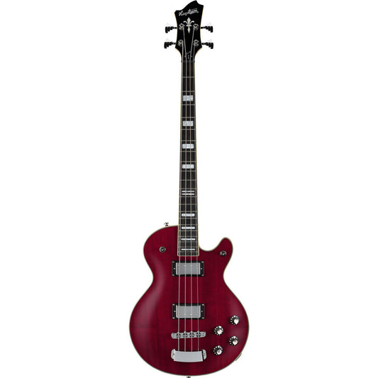 Hagstrom Swede Bass Guitar in Wild Cherry Transparent Gloss